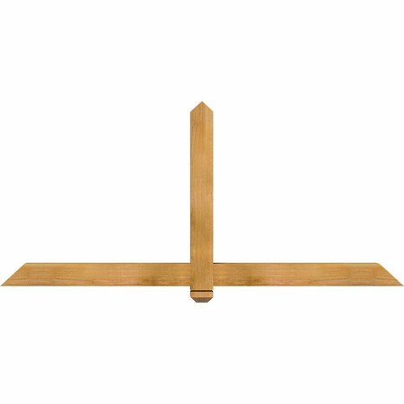 Ekena Millwork Eugene Rough Sawn Timber Gable Bracket, Western Red Cedar, 72"W x 33"H x 4"D x 4"F, 11/12 Pitch GBW072X33X0404EUG00RWR